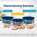 Blue Buffalo Tastefuls Wet Cat Food Paté Variety Pack, Made with Natural Ingredients, Chicken, Turkey & Chicken, Ocean Fish & Tuna Entrées, 5.5-oz Cans (24 Count, 8 of Each) (EXP 04/06/29)