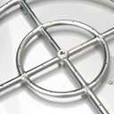 Stanbroil Stainless Steel 18" Round Flat Fire Pit Burner Pan w/12 Fire Ring Installed, BTU 92,000 Max