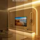 PAUTIX COB LED Strip Light,LED Lights 16.4ft,UL Listed Warm White 2700K Dotless Strip Lights,CRI93+ Super Bright Dimmable 24V Flexible Tape Light with RF Remote,for Cabinets,Kitchen Office Lighting