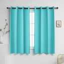 YGO Blackout Curtains for Bedroom Thermal Insulated Window Curtain Panels for Living Room 63 inches Long Room Darkening Window Treatment Sets 2 Panels Turquoise