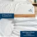 Casa Platino Twin Size Bed Sheets Crisp & Cool Percale Weave 100% Cotton Bed Sheets Twin Size with 2 Pillowcases, 15" Deep Pocket Fitted Sheet, Long-Lasting for Cozy Sleep in All Seasons Skylure