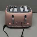 Mueller Retro Toaster 4 Slice with Extra Wide Slots Bagel, Defrost, and Cancel Function, 6 Browning Levels, Dual Independent Controls, Removable Crumb Tray and High Lift Levers, Pink