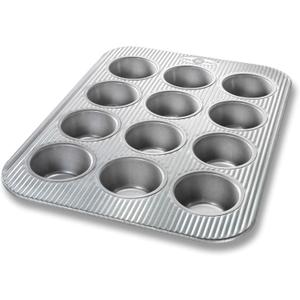 USA Pan Bakeware Muffin Pan, 12-Well, Aluminized Steel