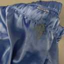 Ekouaer Womens Silky Satin Pajamas Set Short Sleeve Button Down Sleepwear 2 Piece Lounge Set Pj Set (X-Large, Blue)