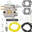 Carburetor Carb Kits Compatible with Craftsman WS2200 CMXGTAMDSS25 41ADSS25793 String Trimmer CMXGJAMD25PS 41BD25PS793 Weed Eater Troy-Bilt TB21EC TB22 Replaces 753-06190 751-14840
