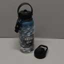 National Parks Water Bottle  32 oz Insulated Stainless Steel Water Jug with 63 Hand-Drawn Park Stickers, Outdoor Accessories & Gift Box  BPA-Free  Ideal for Hiking, Camping & Travel (Indigo/Black)