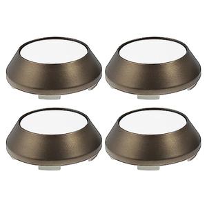 ACROPIX 65mm Dia 5 Clips Wheel Tyre Center Hub Caps Covers for Vehicle Bronze Tone White - Pack of 4