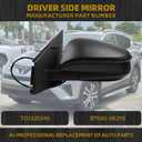 Dasbecan Left Driver Side Mirror Compatible with 2016 2017 2018 Toyota RAV4 Non-Heated Power Adjustable Manual Fold Door Mirror Black 3 Pins TO1320345 87940-0R210