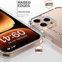 bicol for iPhone 16 Pro Case with Screen Protector, Enhanced Camera Protection, Crystal Acrylic Clear with Fashionable Pattern Designs for Girls Women, Slim Fit Protective Phone Cover, Cute Giraffe