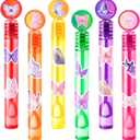 Butterfly Party Favors for Kids  24PCS Fairy Garden-Themed Mini Bubble Wands, Great for Birthday Supplies, Pinata Fillers, Goodie Bags & Classroom Rewards