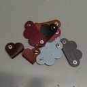 10pcs Data Cable Organizer, Leather Heart Shape, Headphone Storage, Winder, Anti-Lost, Multi-Color Cable Organizer