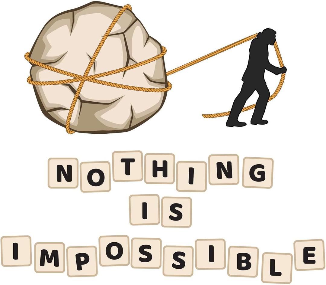 Active Quote Wall Decal Nothing is Impossible Nothing is Impossible Quote Cute Size: 30 Inch X 27 Inch