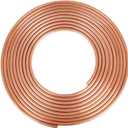 ELECTRAPICK Copper Tubing 3/8" OD x 21/64" ID x 25 Ft, T2 Pure Copper Tubes Soft Coil, Metal Round Seamless Pipe Tubing for Air Conditioning Refrigerator, Industry,DIY