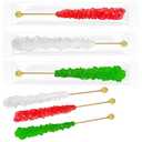 Christmas Rock Candy Lollipops, Pops Candy Suckers, Color and Flavor Assortment, Individually Wrapped (24-Pack) (EXP 10/10/26)