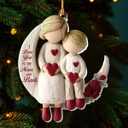 Jesuspirit Grandmother & Grandchild Christmas Ornament  Mother and Me, Acrylic Ornament for Grandmother, First 2025 (I Love You to The Moon and Back - Boy)
