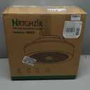 15.7" Ceiling Fan with Lights Remote Control, Low Profile Led Blade Ceiling Fan Enclosed Flush Mount Ceiling Fans with Timming for Bedroom, Living Room, 6-Speed Quiet DC, 3000-6000K, Gray