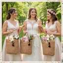 Sanwuta 6 Pack Straw Beach Bags for Women Crochet Tote Bags Bridesmaids Boho Large Woven Tote Bag for Vacation Holiday Summer