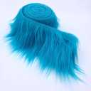 Ice Fabrics Craft Faux Fur Fabric Pre Cut Rolls - 6"x60" Fur Ribbon Mohair Fabric Strips - Super Soft and Fuzzy - Perfect for Crafts, Costumes & Decoration - Turquoise - 6x60