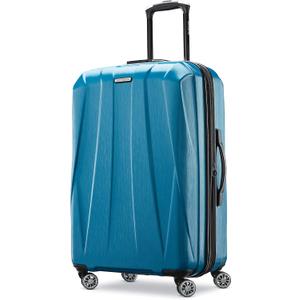 Samsonite Centric 2 Hardside Expandable Luggage with Spinner Wheels, Caribbean Blue, Checked-Medium 24-Inch
