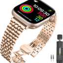 Stainless Steel Band Compatible with Apple Watch Ultra 2/Ultra/Series 101 & SE/SE2, Adjustable Metal Strap for 38mm 40mm 41mm 42mm 44mm 45mm 49mm iWatch