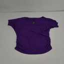 Made By Johnny Women's Casual Solid Short Sleeve Boat Neck/V Neck Dolman Top T Shirt with Side Shirring M