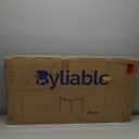 34" Square Folding Card Table, Fold-in-Half Utility Dining Portable Table Heavy Duty HDPE Plastic Foldable with Carrying Handle Indoor Outdoor for Picnic, Camping, Party, Black