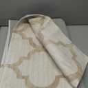 Lahome Moroccan Living Room Carpet - 4x6 Area Rug Washable Non-Slip Soft Rugs for Bedroom Ultra-Thin Throw Rug for Office, Modern Print Indoor Carpet Rug for Laundry Room Nursery (Beige, 4'x6')