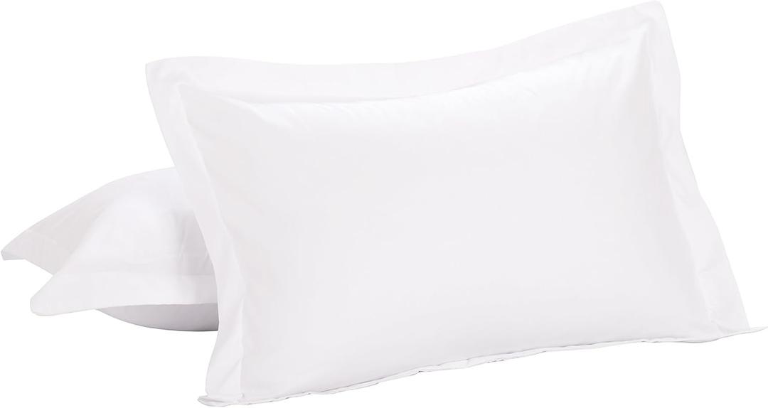 Bed Maker's Levinsohn Soft Microfiber Tailored Luxury Hotel Pillow Shams (2 Pack), Standard/Queen, White
