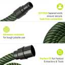 Dust Extractor Hose D27/32 x 5M (16.4 Ft), Compatible with Festool CT 15/25/26/36/48, CT MINI/MIDI Dust Extractors (2019+), Heavy-Duty Vacuum Hose with Reinforced Woven Sleeve, Green