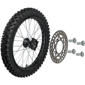 17 inch Front Rim Wheel Tire Tube Assembly for Apollo RFZ SSR 125cc XR CRF DB KLX125 KX85 TTR125 YZ85 YZ80 RM80 Dirt Pit Bike Tao Tao BD17 with 15mm Axles Includes Brake Rotor (17 inch) (17 inch 15mm Axle Hole)
