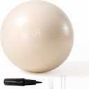 YR Exercise Ball 21.6''/25.6''/29.5'' Yoga Ball for Workout Pregnancy Stability, Anti Burst Fitness Ball for Home Gym, Core & Balance Training, Physical Therapy - White