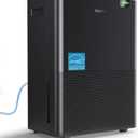 4500 Sq.Ft. 2025 Energy Star Dehumidifier for Basement with Drain Hose, Max 75 Pints/D Dehumidifier for Large Room, [43dB Quiet Compressor], Easy Drainage, Auto-restart, Black