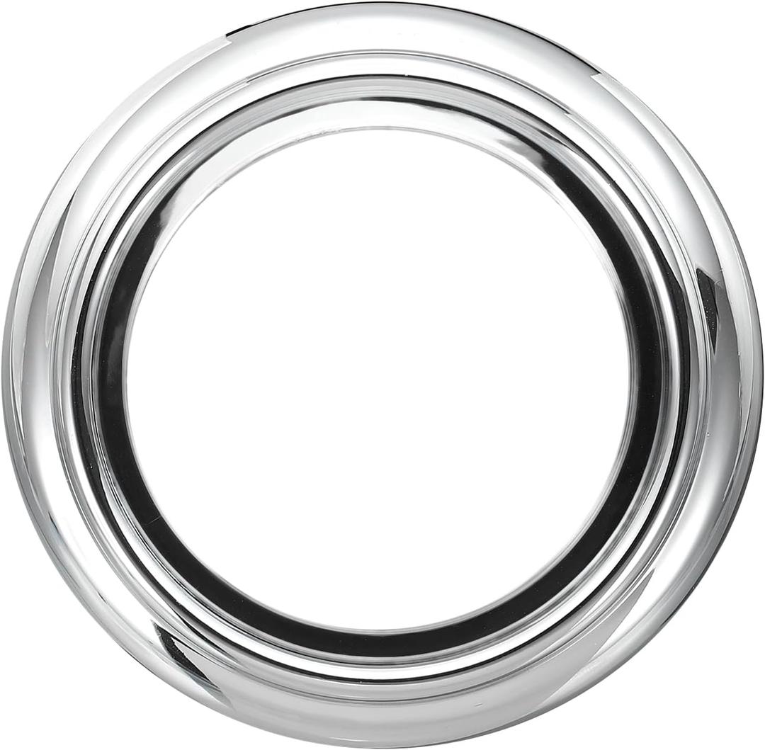 uxcell Tub Spout Ring, 2-1/4" ID x 3-9/16" OD Bathtub Spout Trim Plate Cover Ring, Decorative Bathtub Faucet Remodeling Surround Sealing Spacer Plate for Bathroom, Silver