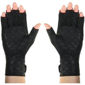 Thermoskin Premium Arthritic Gloves Pair, Black, Relieves Arthritic Pain in Fingers and Hand, Size Medium