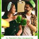 Zeyune 2 Pcs Valentines Day Headbands for Women Valentine Beaded Heart Headband Jeweled Rhinestone Knot Hair Accessories Mardi Gras Outfit for Holiday Gifts(Pink and White)