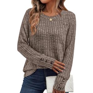 AUTOMET Women's Long Sleeve Shirts Fall Sweaters Lightweight Cute Tunic Tops Trendy Fashion Clothes 2026 Outfits (S)