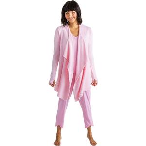 Softies Women's Cozy Cloud Cardigan with Bracelet Thumb Holes, Pink, X/XL