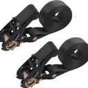 2PCS 8Ft0.96In Retractable Ratchet Straps (No Hooks),Heavy Duty Tie Down Straps Ratchet for Weight Capacity 1763 Lbs,Universal Endless Ratchets Strap for Cargo Motorcycle Truck