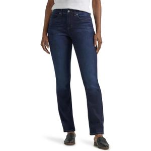 Lee Women's Petite Ultra Lux Comfort with Flex Motion Straight Leg Jean, 2 Petite