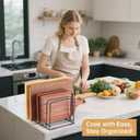 2-Pack 5-Tier Cutting Board Holder, Kitchen Cabinet Organizer Holder, Space-Saving Kitchen Storage for Cutting Boards, Bakeware, Trays,Thin Pans and Cookbooks, Baking Sheets Organizer