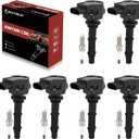 UF535 Ignition Coil Pack and Iridium Spark Plugs Set of 6 Compatible with Mercedes-Benz C230 C300 CL550 E300 E350 CLK350 R350 SL550 ML350 2005-2015 Replaces#5C1713, 95983