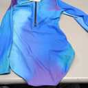 Womens Muslim Swimsuits Tie Dye Top Swim Pants with Long Sarong Cover up Wrap Skirt Swimwear Modest Bathing Suit 3PCS, Small