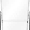 Laura Ashley 4x6 Silver Bamboo Metal Picture Frame (Vertical) with Pull-Out Easel Stand, Made for Tabletop, Counterspace, Shelf and Desk