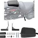 KUAFU Passenger Footpegs Crash Bar & Seat Compatible with 2018-2024 Harley Softail FXST Street Bob FXBB Rear Pillion Cushion Pad & Foot Pegs Bar Frame Slider Black