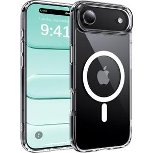 Magnetic for iPhone 17 Air Case, [Anti-Slip] [Military-Grade Drop Protection] [Camera Protection] Skin-Friendly Slim Matte Shockproof Protective for iPhone 17 Air Phone Case, Crystal Clear