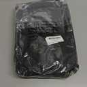 LUSHVIDA Round Waterproof Table Cover Elastic Vinyl Fitted Tablecloth Elastic Edged Plastic Table Cloth (Black, Best for Up to 45"-56" Round)