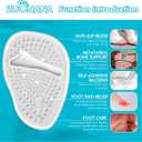 ZUCNANA Ball of Foot Cushions (2 Pairs Gel Shoe Inserts), Heel Inserts for Women, Non Slip Heel Pads, Heel Cushions for Women Foot Pain Relief and Comfort, One Size Fits Any (Clear)