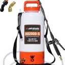 PetraTools Battery Powered Sprayer 2 Gallon - HD2000-S - Heavy Duty Electric Sprayer for Lawn and Garden Weed/Pest Control, Watering - with Battery, Charger & 2 Nozzles (2 Gallon)