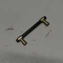 Wood and Brass Dresser Handles Adjustable 2~5 Inch Black Double Hole Center to Center Euro Scandi-Modern Kitchen Cabinet Pull, Unfinished DIY Wood and Metal Drawer Knob 1 Pack