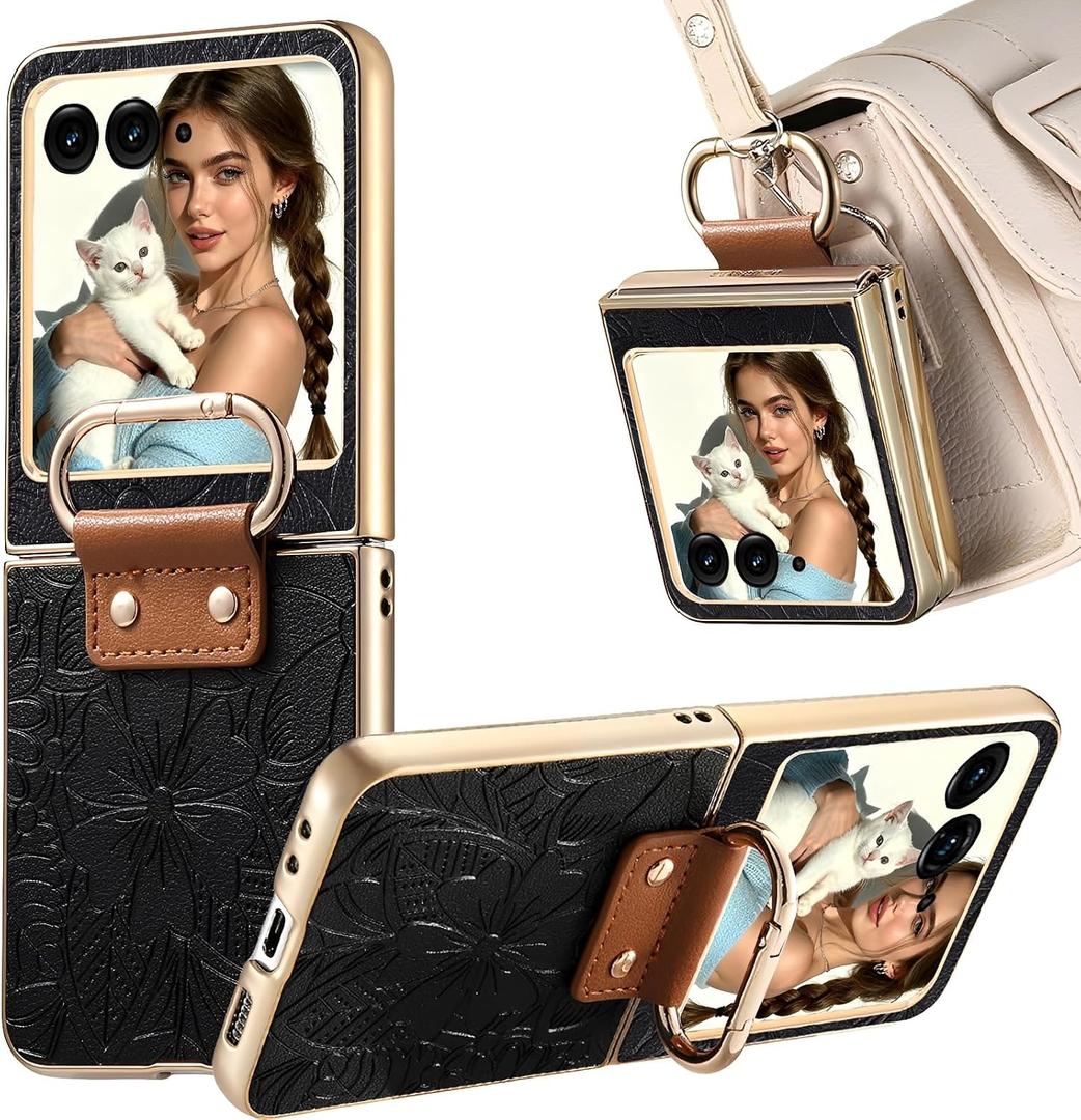 for Motorola Razr 2026 / Razr 2025 Case with Ring Holder HYY Black